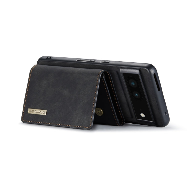 For Google Pixel 7 5G DG.MING M1 Series 3-Fold Multi Card Wallet + Magnetic Phone Case(Black) - Google Cases by DG.MING | Online Shopping South Africa | PMC Jewellery | Buy Now Pay Later Mobicred