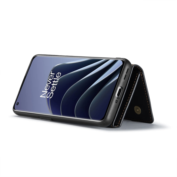 For OnePlus 10 Pro DG.MING M1 Series 3-Fold Multi Card Wallet + Magnetic Phone Case(Black) - OnePlus Cases by DG.MING | Online Shopping South Africa | PMC TechLife | Buy Now Pay Later Mobicred