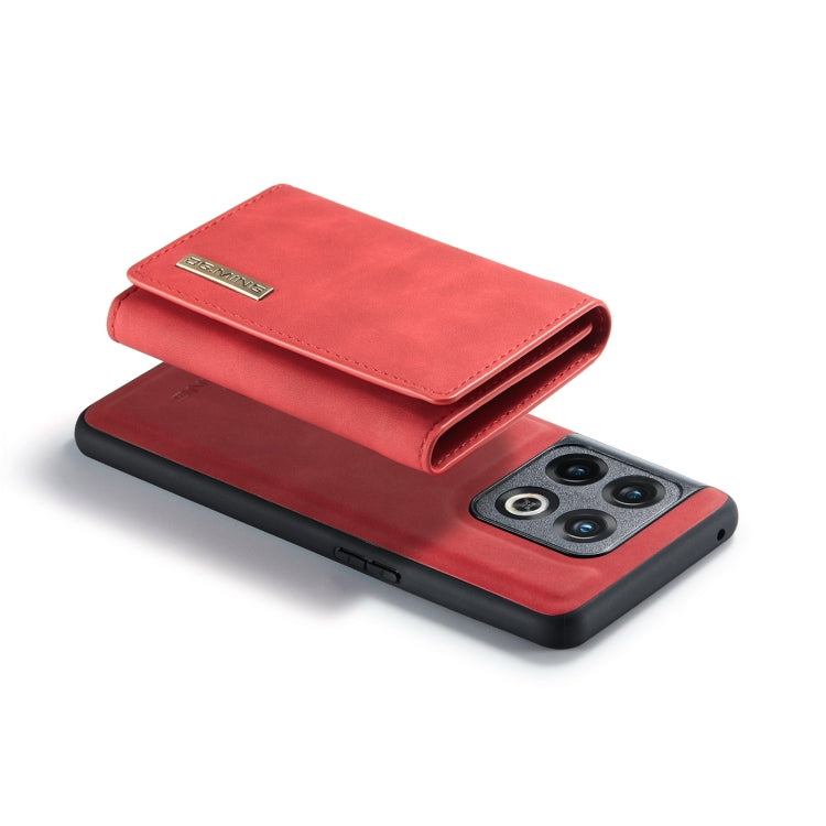 For OnePlus 10 Pro DG.MING M1 Series 3-Fold Multi Card Wallet + Magnetic Phone Case(Red) - OnePlus Cases by DG.MING | Online Shopping South Africa | PMC TechLife | Buy Now Pay Later Mobicred