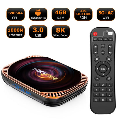 MECOOL HK1RBOX X4 4K TV Box, Android 11 Amlogic S905X4 CPU with RC 4GB+64GB(AU Plug) - Amlogic S905 by MECOOL | Online Shopping South Africa | PMC Jewellery | Buy Now Pay Later Mobicred