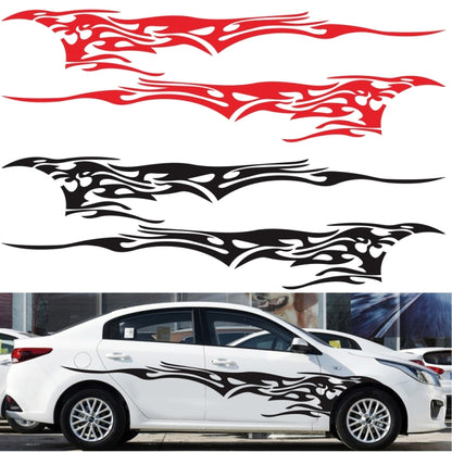 2 PCS/Set D-144 Fire Element Pattern Car Modified Decorative Sticker(Black) - Decorative Sticker by PMC Jewellery | Online Shopping South Africa | PMC Jewellery | Buy Now Pay Later Mobicred