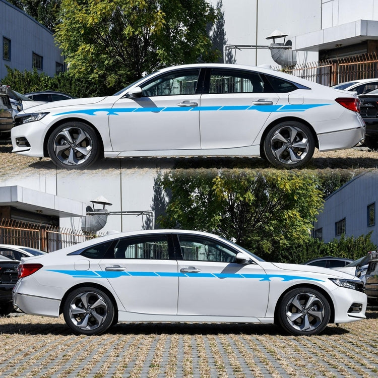2 PCS/Set D-178 Waistline Pattern Car Modified Decorative Sticker(Blue) - free shipping - PMC Jewellery - Order now!
