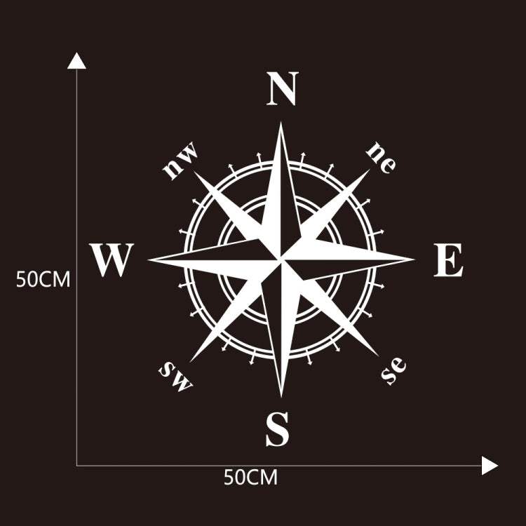 D-366 Compass Pattern Car Modified Decorative Sticker(White) - Decorative Sticker by PMC TechLife | Online Shopping South Africa | PMC TechLife | Buy Now Pay Later Mobicred