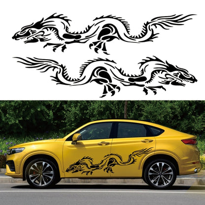 2 PCS/Set D-418 Dragon Totem Tribe Pattern Car Modified Decorative Sticker(Yellow) - Decorative Sticker by PMC Jewellery | Online Shopping South Africa | PMC Jewellery | Buy Now Pay Later Mobicred
