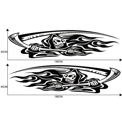 2 PCS/Set D-435 Grim Reaper Pattern Car Modified Decorative Sticker(Black) - Decorative Sticker by PMC Jewellery | Online Shopping South Africa | PMC Jewellery | Buy Now Pay Later Mobicred