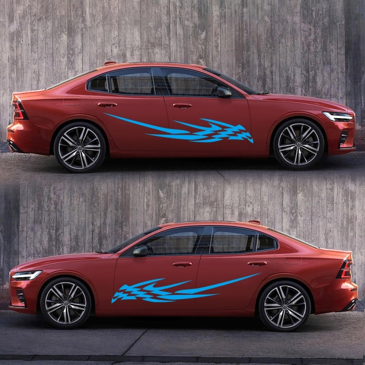 2 PCS/Set D-468 Checkered Totem Pattern Car Modified Decorative Sticker(Blue) - Decorative Sticker by PMC Jewellery | Online Shopping South Africa | PMC Jewellery | Buy Now Pay Later Mobicred