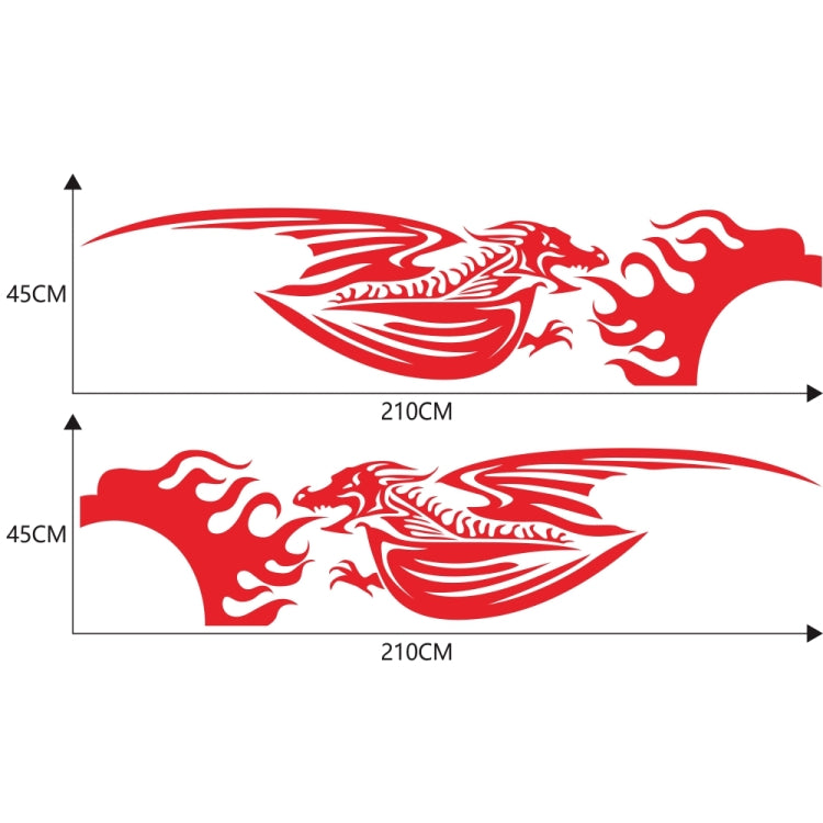 2 PCS/Set D-489 Fire-breathing Dragon Pattern Car Modified Decorative Sticker(Red) - Decorative Sticker by PMC Jewellery | Online Shopping South Africa | PMC Jewellery | Buy Now Pay Later Mobicred