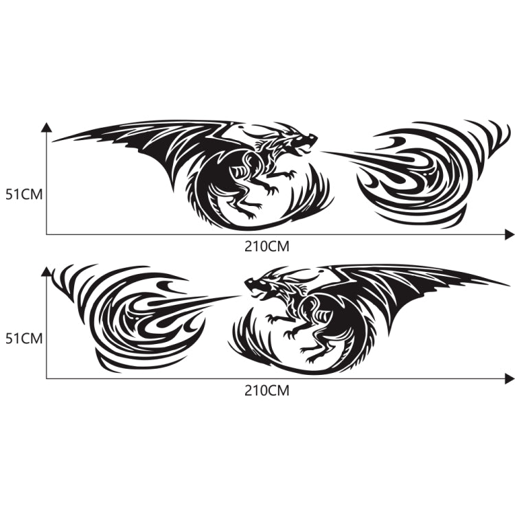 2 PCS/Set D-498 Pterosaur Spitfire Pattern Car Modified Decorative Sticker(Black) - Decorative Sticker by PMC TechLife | Online Shopping South Africa | PMC TechLife | Buy Now Pay Later Mobicred