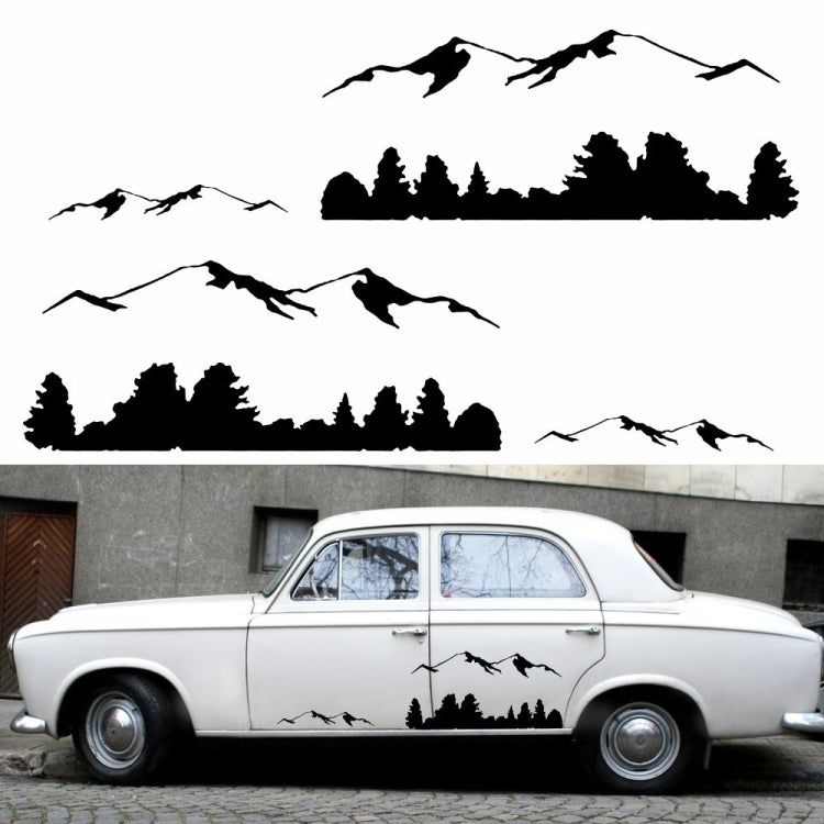 2 PCS/Set D-684 Mountain Totem Pattern Car Modified Decorative Sticker(Blue) - Decorative Sticker by PMC Jewellery | Online Shopping South Africa | PMC Jewellery | Buy Now Pay Later Mobicred