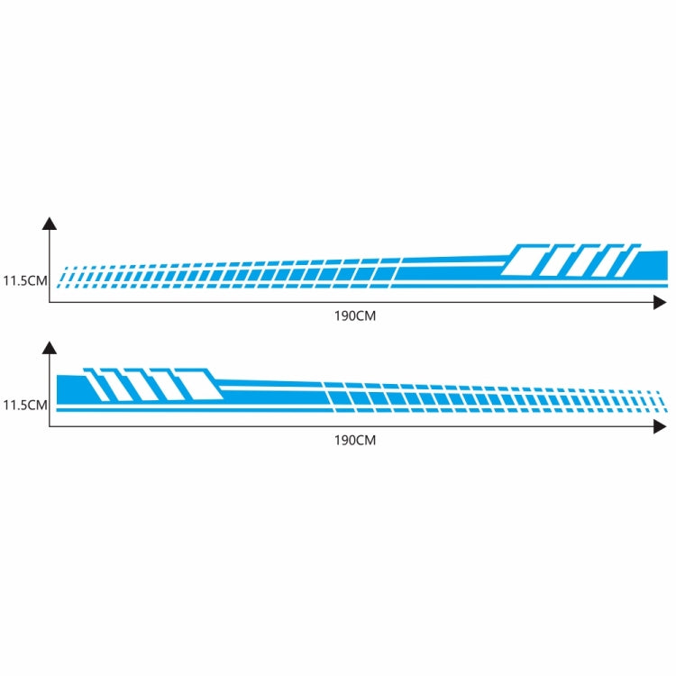 2 PCS/Set D-707 Striped Totem Pattern Car Modified Decorative Sticker(Blue) - Decorative Sticker by PMC Jewellery | Online Shopping South Africa | PMC Jewellery | Buy Now Pay Later Mobicred