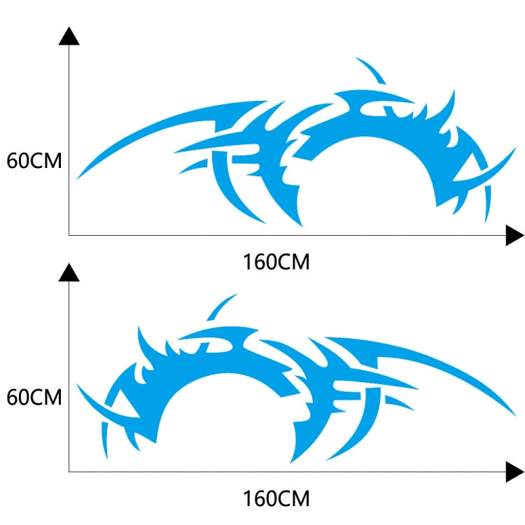 2 PCS/Set D-719 Flame Hot Wheel Pattern Car Modified Decorative Sticker(Blue) - Decorative Sticker by PMC TechLife | Online Shopping South Africa | PMC TechLife | Buy Now Pay Later Mobicred