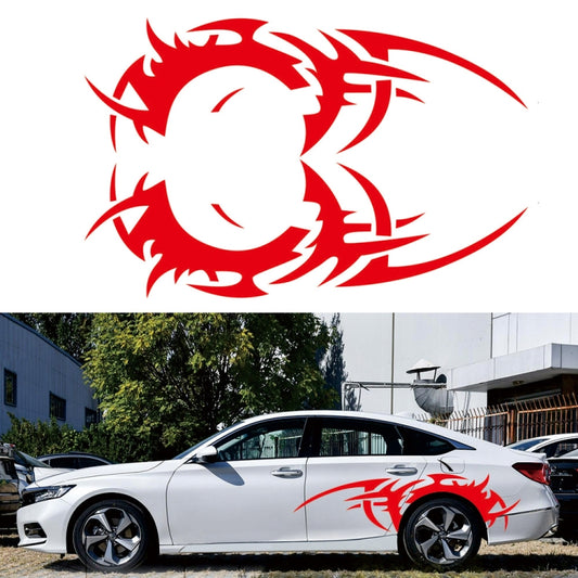 2 PCS/Set D-719 Flame Hot Wheel Pattern Car Modified Decorative Sticker(Red) - Decorative Sticker by PMC Jewellery | Online Shopping South Africa | PMC Jewellery | Buy Now Pay Later Mobicred