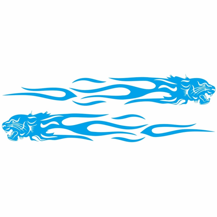2 PCS/Set D-815 Flame Lion Pattern Car Modified Decorative Sticker(Blue) - Decorative Sticker by PMC TechLife | Online Shopping South Africa | PMC TechLife | Buy Now Pay Later Mobicred