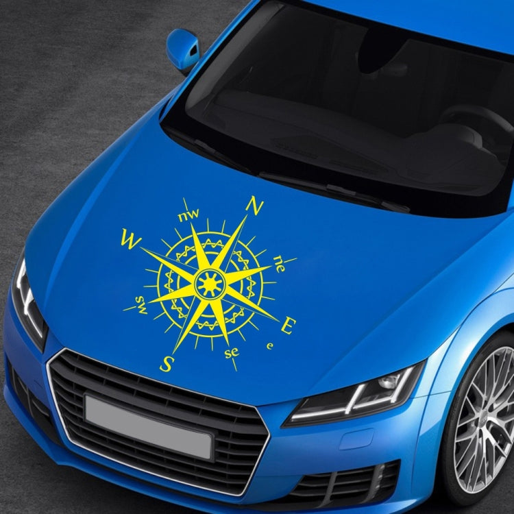 D-863 Compass Pattern Car Modified Decorative Sticker(Yellow) - Decorative Sticker by PMC TechLife | Online Shopping South Africa | PMC TechLife | Buy Now Pay Later Mobicred