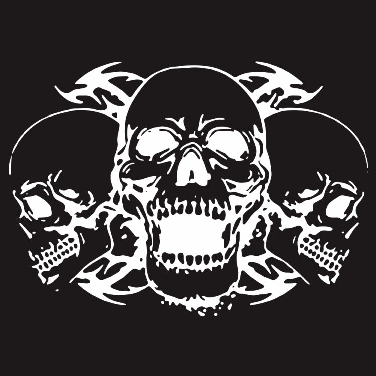 D-923 Three Skulls Pattern Car Modified Decorative Sticker(White) - Decorative Sticker by PMC TechLife | Online Shopping South Africa | PMC TechLife | Buy Now Pay Later Mobicred