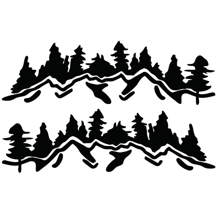2 PCS/Set D-924 Mountain Woods Pattern Car Modified Decorative Sticker(Black) - Decorative Sticker by PMC Jewellery | Online Shopping South Africa | PMC Jewellery | Buy Now Pay Later Mobicred