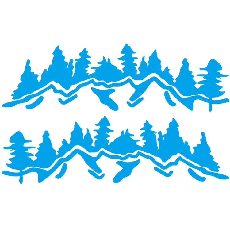 2 PCS/Set D-924 Mountain Woods Pattern Car Modified Decorative Sticker(Blue) - Decorative Sticker by PMC Jewellery | Online Shopping South Africa | PMC Jewellery | Buy Now Pay Later Mobicred