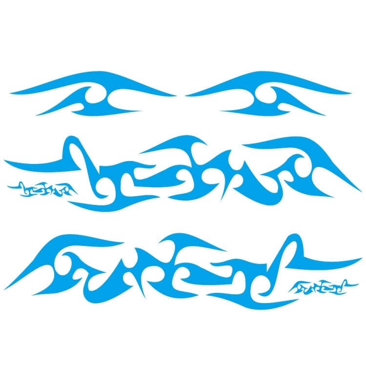 2 PCS/Set D-925 Flame Pattern Car Modified Decorative Sticker(Blue) - Decorative Sticker by PMC TechLife | Online Shopping South Africa | PMC TechLife | Buy Now Pay Later Mobicred