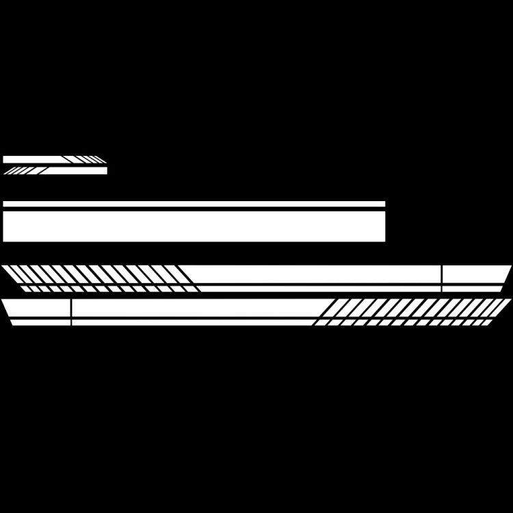 D-936 Stripe Pattern Car Modified Decorative Sticker(White) - Decorative Sticker by PMC Jewellery | Online Shopping South Africa | PMC Jewellery | Buy Now Pay Later Mobicred