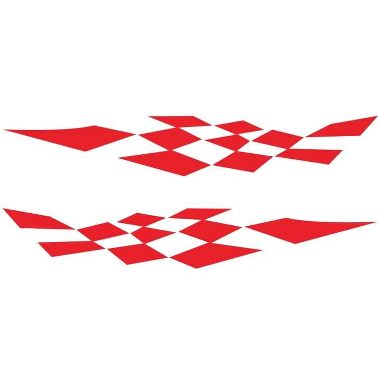 2 PCS/Set D-943 Checkered Flag Pattern Car Modified Decorative Sticker(Red) - Decorative Sticker by PMC Jewellery | Online Shopping South Africa | PMC Jewellery | Buy Now Pay Later Mobicred