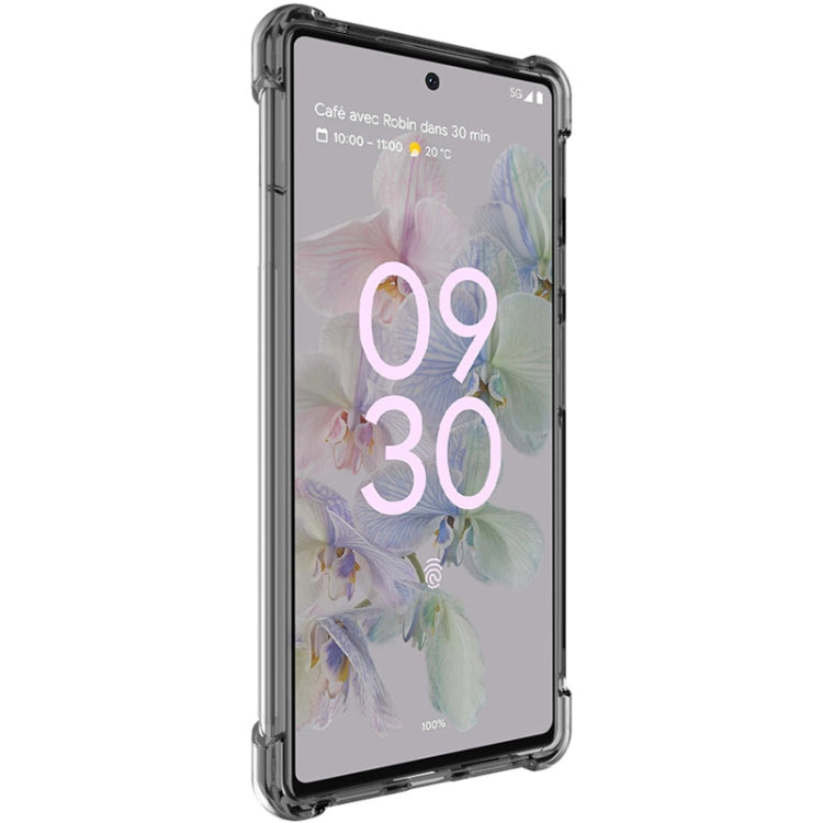 For Google Pixel 6a IMAK All-inclusive Shockproof Airbag TPU Phone Case with Screen Protector(Transparent Black) - Google Cases by imak | Online Shopping South Africa | PMC Jewellery | Buy Now Pay Later Mobicred