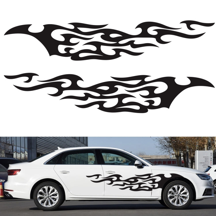 2 PCS/Set D-969 Flame Pattern Car Modified Decorative Sticker(Black) - Decorative Sticker by PMC Jewellery | Online Shopping South Africa | PMC Jewellery | Buy Now Pay Later Mobicred