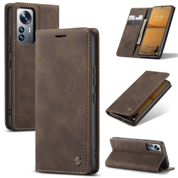 For Xiaomi 12 Lite CaseMe 013 Multifunctional Horizontal Flip Leather Phone Case(Coffee) - Xiaomi Cases by CaseMe | Online Shopping South Africa | PMC Jewellery | Buy Now Pay Later Mobicred