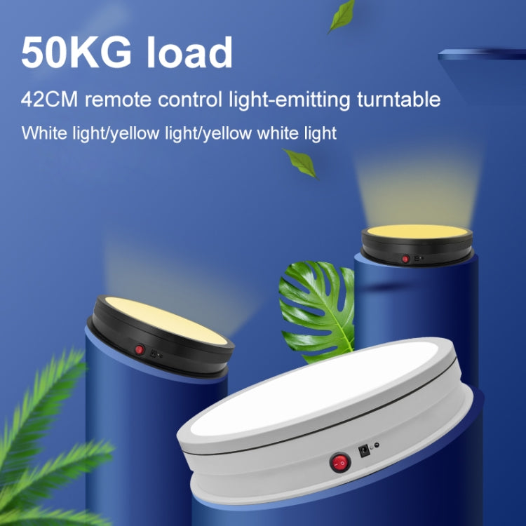 42cm LED Light Electric Rotating Display Stand Turntable, Power Plug:UK Plug(Black) -  by PMC TechLife | Online Shopping South Africa | PMC TechLife | Buy Now Pay Later Mobicred