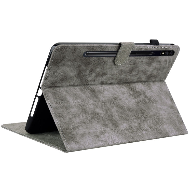 For Samsung Galaxy Tab S9+ Tiger Pattern Flip Leather Tablet Case(Grey) - Galaxy Tab S9+ Cases by PMC Jewellery | Online Shopping South Africa | PMC Jewellery | Buy Now Pay Later Mobicred