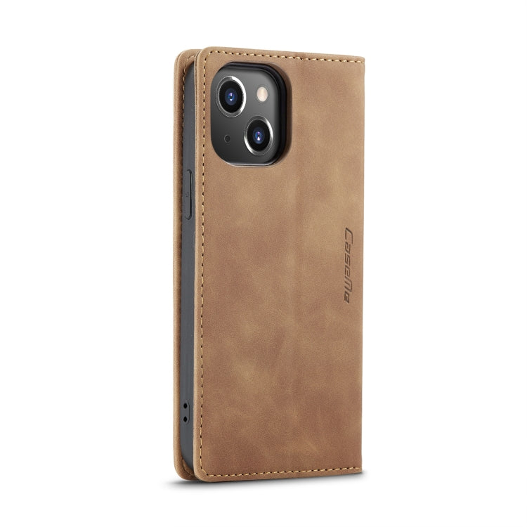 For iPhone 14 Plus CaseMe-013 Multifunctional Retro Frosted Leather Phone Case (Brown) - iPhone 14 Plus Cases by CaseMe | Online Shopping South Africa | PMC Jewellery | Buy Now Pay Later Mobicred