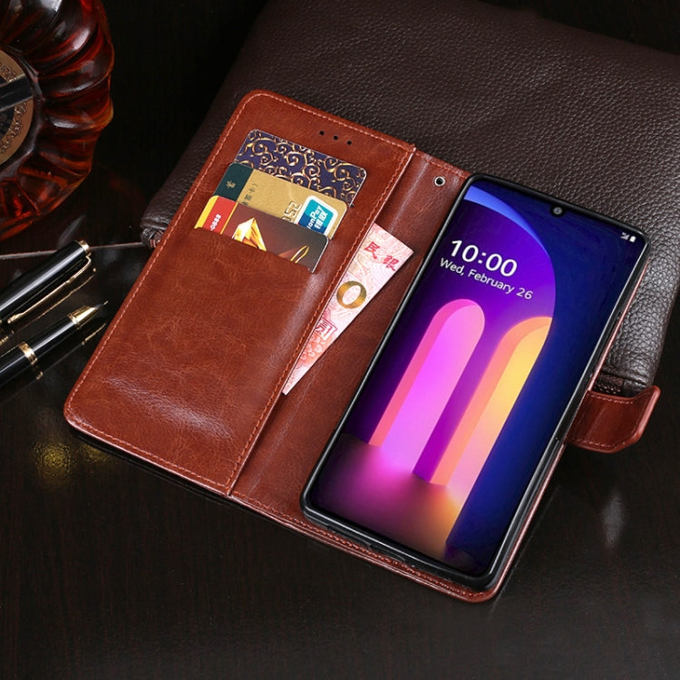 For LG V60 ThinQ idewei Crazy Horse Texture Horizontal Flip Leather Case with Holder & Card Slots & Wallet(Rose Red) - LG by idewei | Online Shopping South Africa | PMC Jewellery | Buy Now Pay Later Mobicred