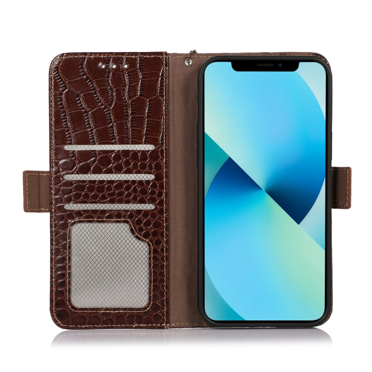For Nothing Phone 1 Crocodile Top Layer Cowhide Leather Phone Case(Brown) - Nothing Cases by PMC TechLife | Online Shopping South Africa | PMC TechLife | Buy Now Pay Later Mobicred