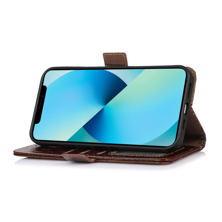 For Nothing Phone 1 Crocodile Top Layer Cowhide Leather Phone Case(Brown) - Nothing Cases by PMC TechLife | Online Shopping South Africa | PMC TechLife | Buy Now Pay Later Mobicred