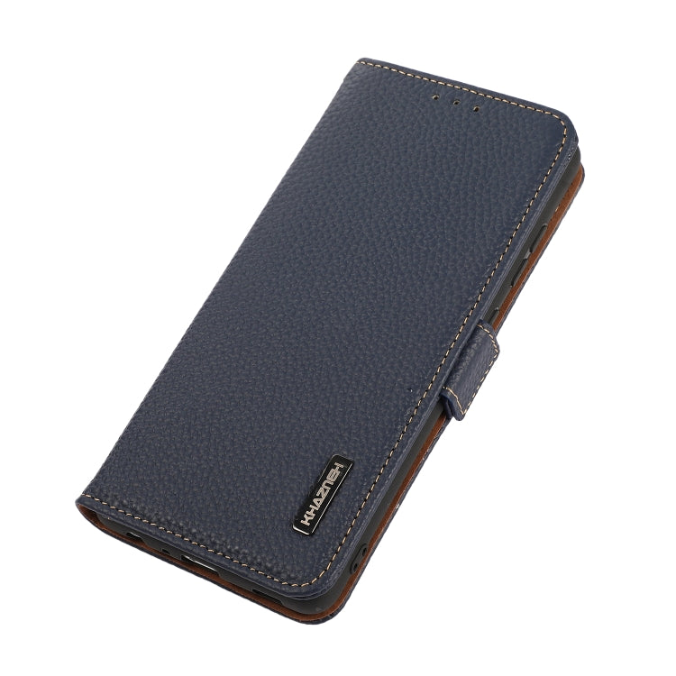 For Nothing Phone 1 KHAZNEH Side-Magnetic Litchi Genuine Leather RFID Phone Case(Blue) - Nothing Cases by PMC TechLife | Online Shopping South Africa | PMC TechLife | Buy Now Pay Later Mobicred