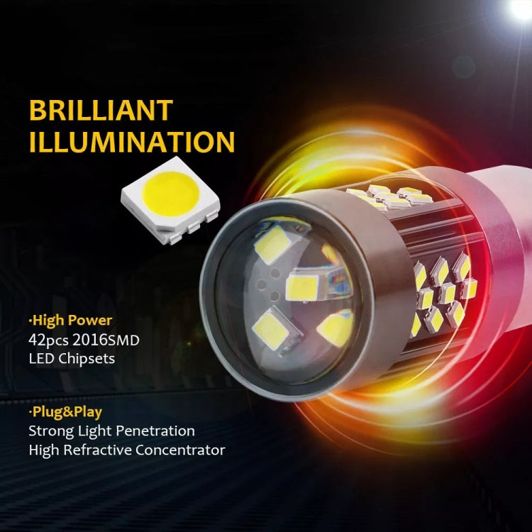 1 Pair 7443 12V 7W Continuous Car LED Fog Light(White Light) - Fog / Driving Lights by PMC Jewellery | Online Shopping South Africa | PMC Jewellery | Buy Now Pay Later Mobicred