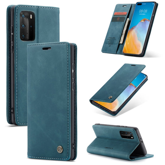 For Huawei P40 Pro CaseMe-013 Multifunctional Horizontal Flip Leather Case with Card Slot & Holder & Wallet(Blue) - Huawei Cases by CaseMe | Online Shopping South Africa | PMC Jewellery | Buy Now Pay Later Mobicred