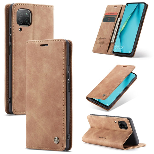 For Huawei P40 Lite CaseMe-013 Multifunctional Horizontal Flip Leather Case with Card Slot & Holder & Wallet(Brown) - Huawei Cases by CaseMe | Online Shopping South Africa | PMC Jewellery | Buy Now Pay Later Mobicred