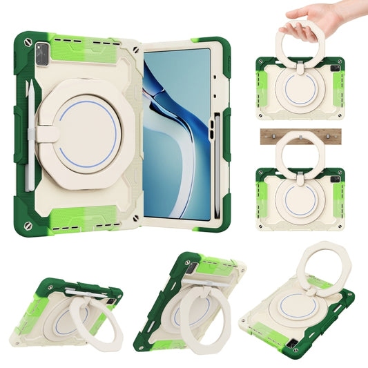 For Huawei MatePad Pro 12.6 2021 Armor Contrast Color Silicone + PC Tablet Case(Colorful Green) - Huawei by PMC Jewellery | Online Shopping South Africa | PMC Jewellery | Buy Now Pay Later Mobicred