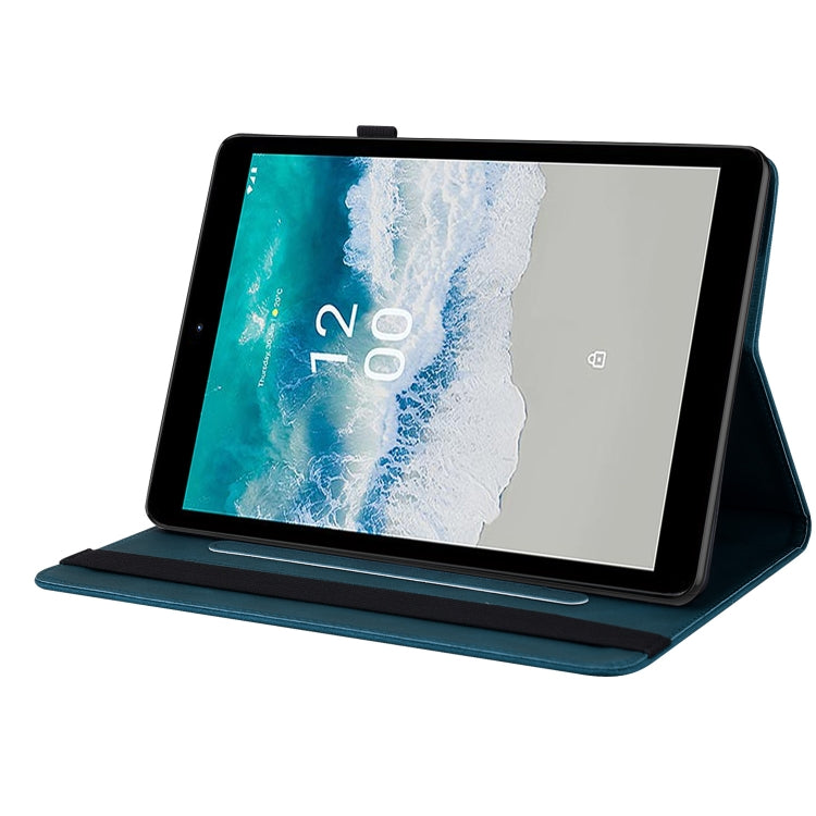 For Nokia T10 Butterfly Flower Embossed Leather Tablet Case(Blue) - Nokia by PMC TechLife | Online Shopping South Africa | PMC TechLife | Buy Now Pay Later Mobicred
