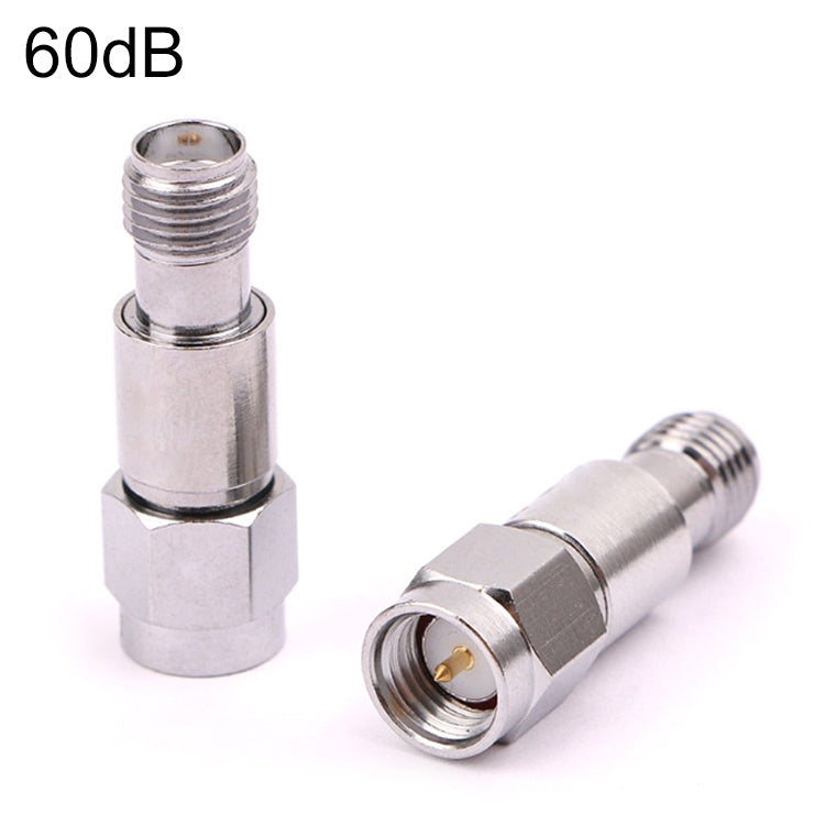 60dBi SMA Attenuator DC-6GHz SMA Coaxial Fixed Connectors - Connectors by PMC Jewellery | Online Shopping South Africa | PMC Jewellery | Buy Now Pay Later Mobicred