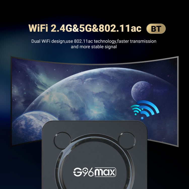 G96max Smart 4K HD Android 11.0 TV Box, Amlogic S905W2 Quad Core ARM Cortex A35, Support Dual Band WiFi, HDMI, RJ45, Capacity:4GB+64GB(UK Plug) - Amlogic S905 by PMC Jewellery | Online Shopping South Africa | PMC Jewellery | Buy Now Pay Later Mobicred