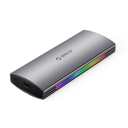 ORICO M2R2-G2-GY 10Gbps Multi-Color Glowing RGB Gaming Style M.2 NVMe SSD Enclosure(Grey) - HDD Enclosure by ORICO | Online Shopping South Africa | PMC Jewellery | Buy Now Pay Later Mobicred