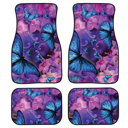 4 in 1 Butterfly Pattern Universal Printing Auto Car Floor Mats Set, Style:HN063 - Floor Mats by PMC Jewellery | Online Shopping South Africa | PMC Jewellery | Buy Now Pay Later Mobicred