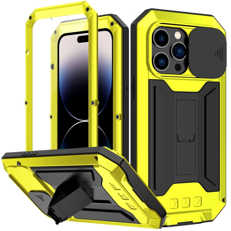 For iPhone 14 Pro R-JUST Shockproof Life Waterproof Dust-proof Case(Yellow) - iPhone 14 Pro Cases by R-JUST | Online Shopping South Africa | PMC Jewellery