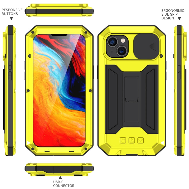 For iPhone 14 R-JUST Shockproof Life Waterproof Dust-proof Case (Yellow) - iPhone 14 Cases by R-JUST | Online Shopping South Africa | PMC Jewellery