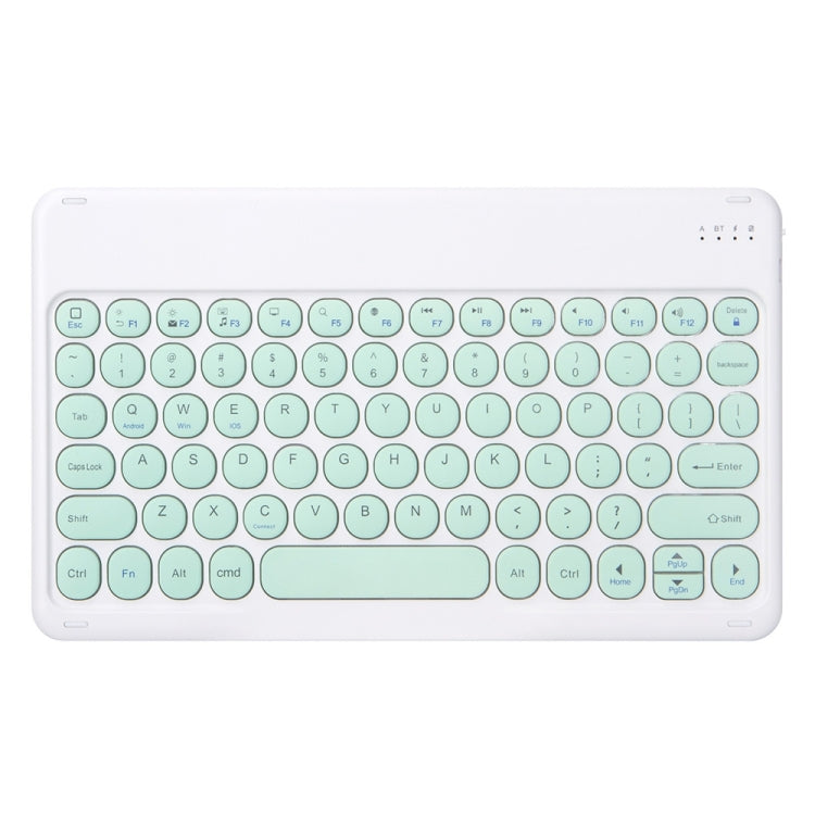 Round Cap Bluetooth Keyboard Leather Case with Pen Slot, without Touchpad For Samsung Galaxy Tab S7(Green+Green Keyboard) - Samsung Keyboard by PMC TechLife | Online Shopping South Africa | PMC TechLife