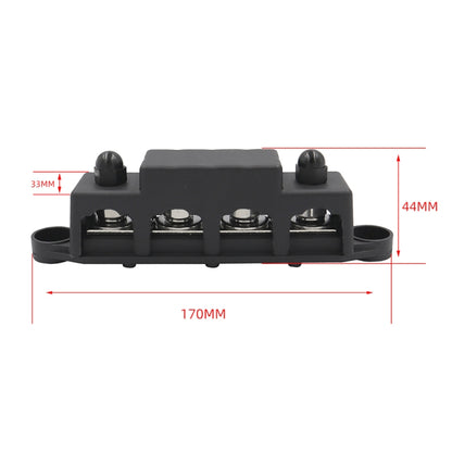 Black M10 Stud RV Ship High Current Power Distribution Terminal Block with Cover - Fuse by PMC Jewellery | Online Shopping South Africa | PMC Jewellery | Buy Now Pay Later Mobicred