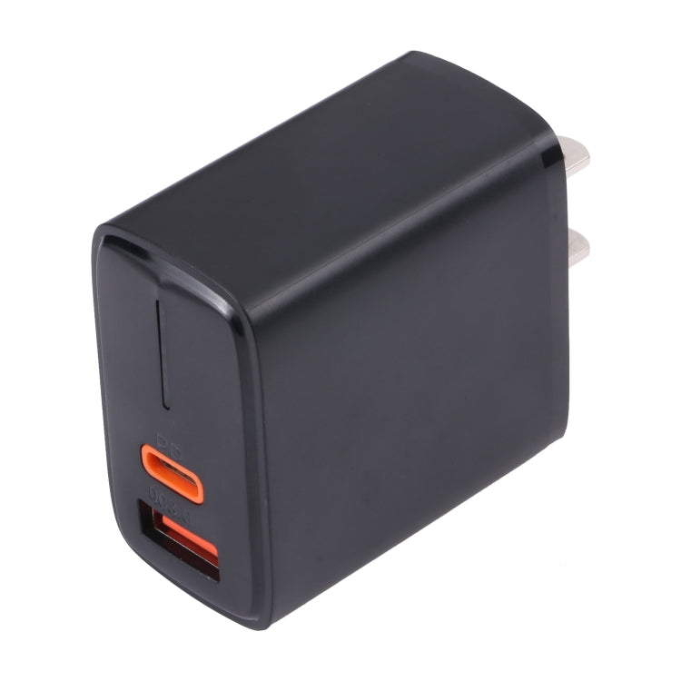 LZ-1130 PD 20W Type-C+QC 3.0 USB Fast Charger, Plug Type:US Plug(Black) - free shipping - PMC Jewellery - Order now!