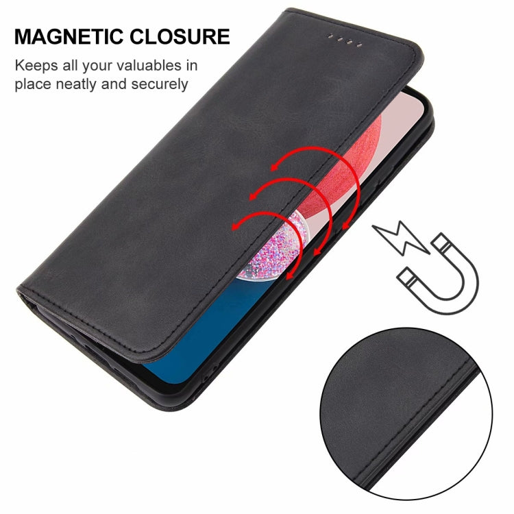 For Samsung Galaxy A13 4G Magnetic Closure Leather Phone Case(Black) - Galaxy Phone Cases by PMC Jewellery | Online Shopping South Africa | PMC Jewellery