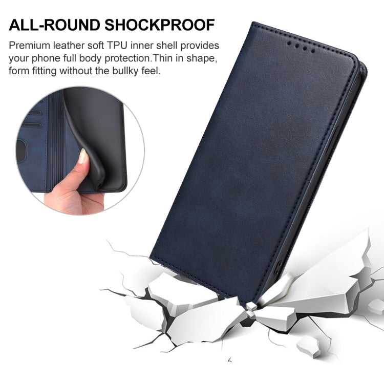 For OPPO Reno5 5G Magnetic Closure Leather Phone Case(Blue) - OPPO Cases by PMC TechLife | Online Shopping South Africa | PMC TechLife